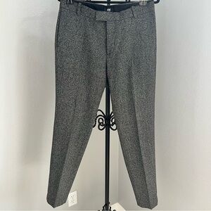 Women’s H&M Slim Fit Dark Gray Melange Wool Blend Trousers Size 33R